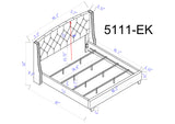 Eva Bed Frame - Dove Gray King bed