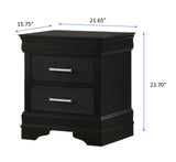 Amalia Black Bedroom Group nightstand