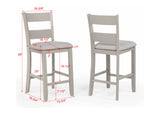 Lester 5-Piece Ctr Height Table Set Greige