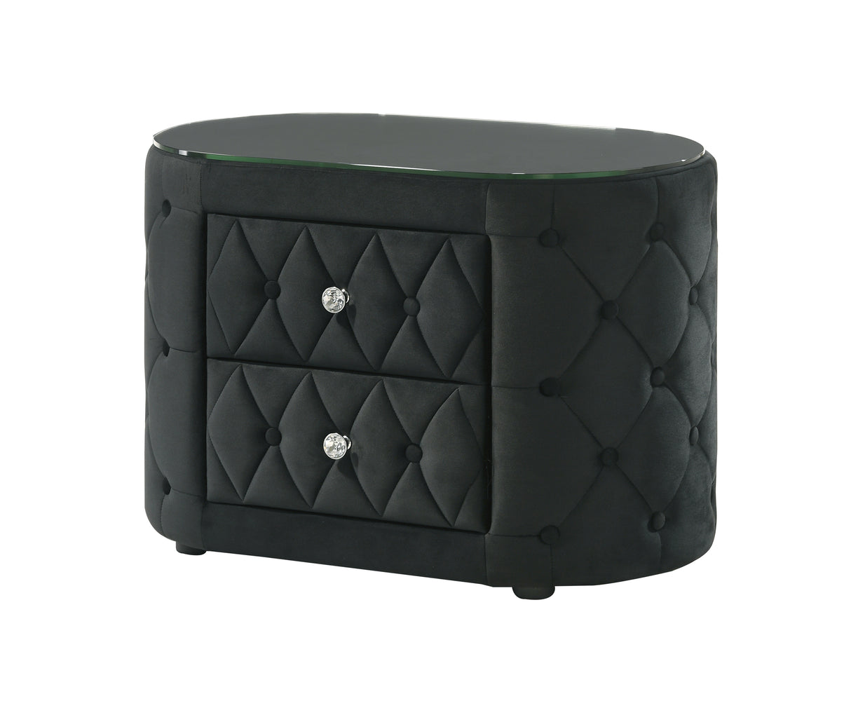 Voltare Fireplace/Tv Lift Bed Black nightstand