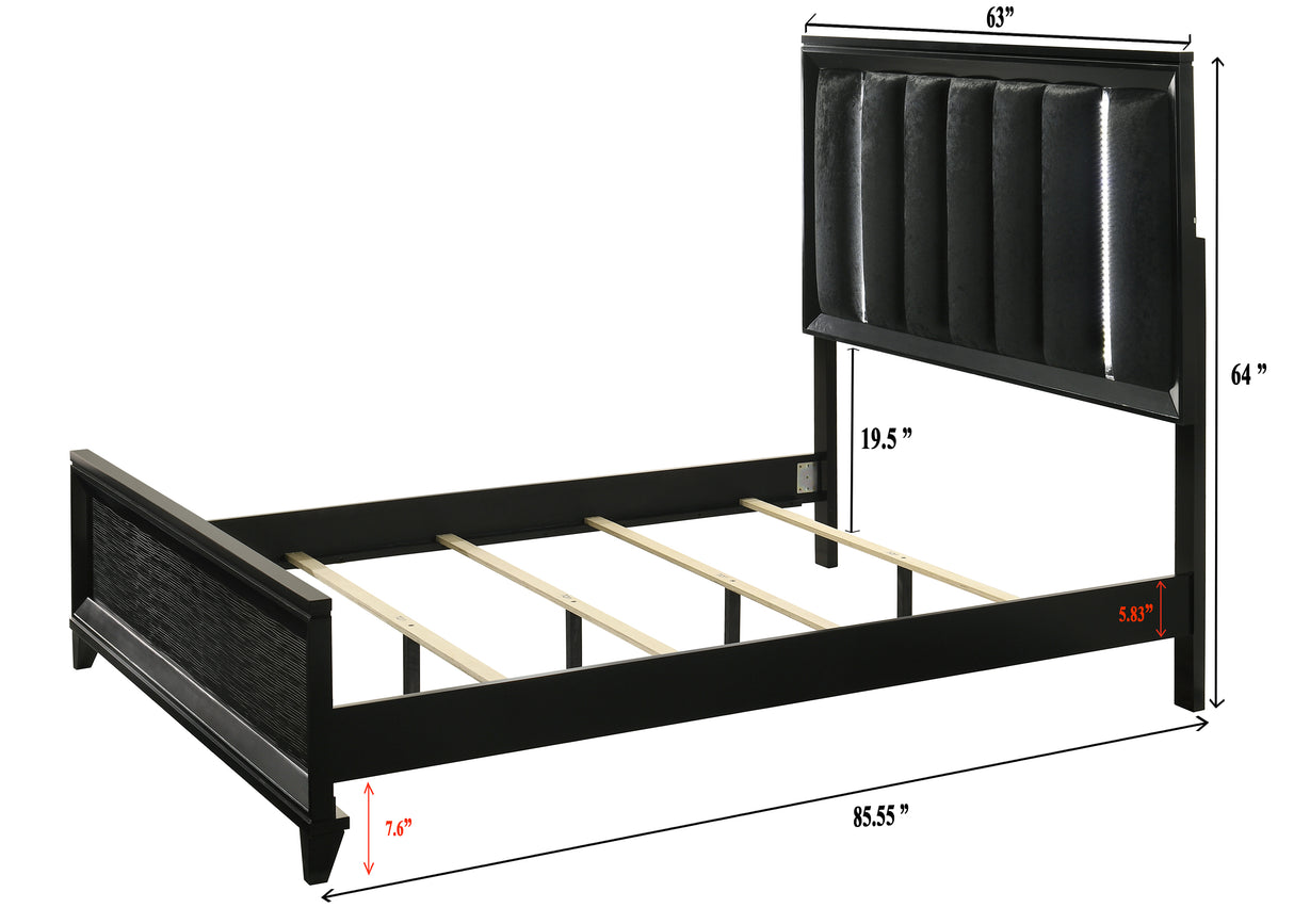 Cressida Bedroom Group Black Queen bed