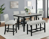 Marbel 5pk + Bench Counter Height