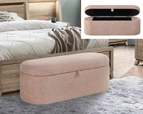Philipa Storage Bench-Mauve Tweed
