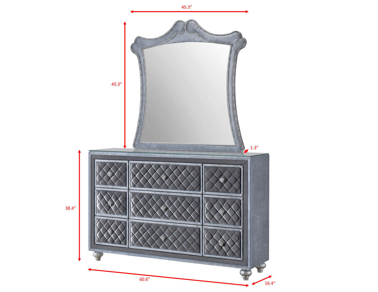Cameo Panel Bedroom Group dresser and mirror