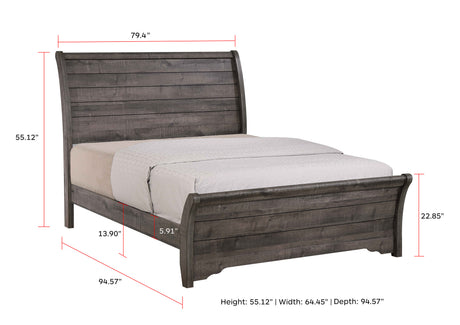 Coralee Bed - Grey