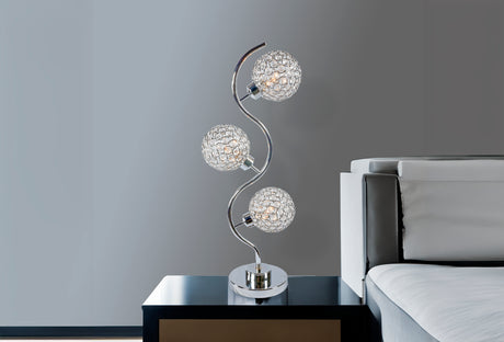 Crystal 3 Globe Table Lamp