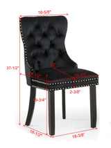 Arabella Accent Chair Black Velvet