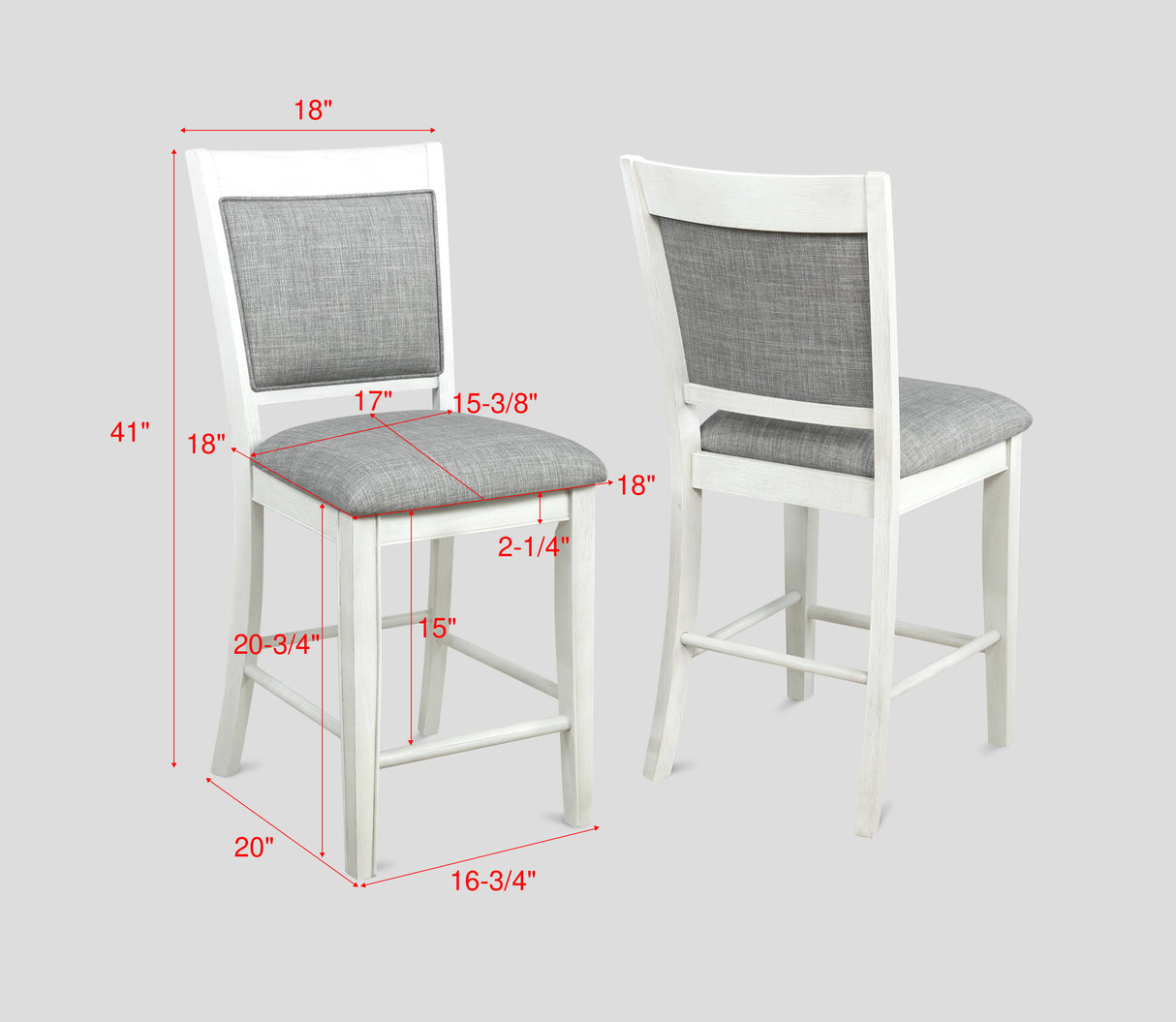 Fulton Chalk Grey Counter Height