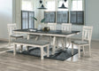 Maribelle 6p with Bench Chalk Warmgrey