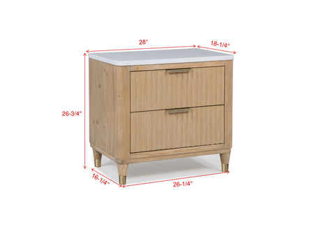 Kara Bedroom Set - Cerused Natural