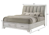 Jaymes White Mist Bedroom Group King bed