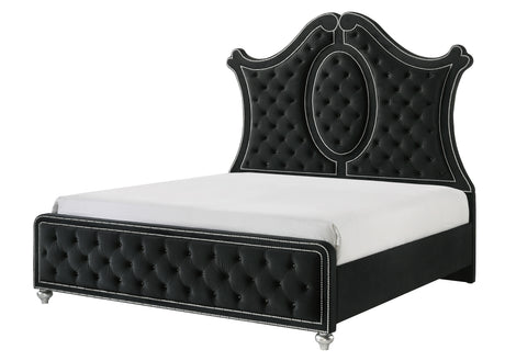 Cameo Panel Bedroom Group - Black King bed