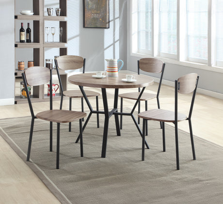 Blake 5-Piece Round Dining Set Greywas