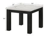 Ivy 3-Piece Cocktail Set Faux Marble White