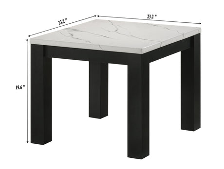 Ivy 3-Piece Cocktail Set Faux Marble White