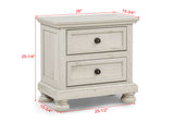 Claribelle Bedroom Group White nightstand