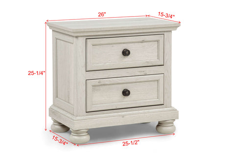 Claribelle Bedroom Group White nightstand