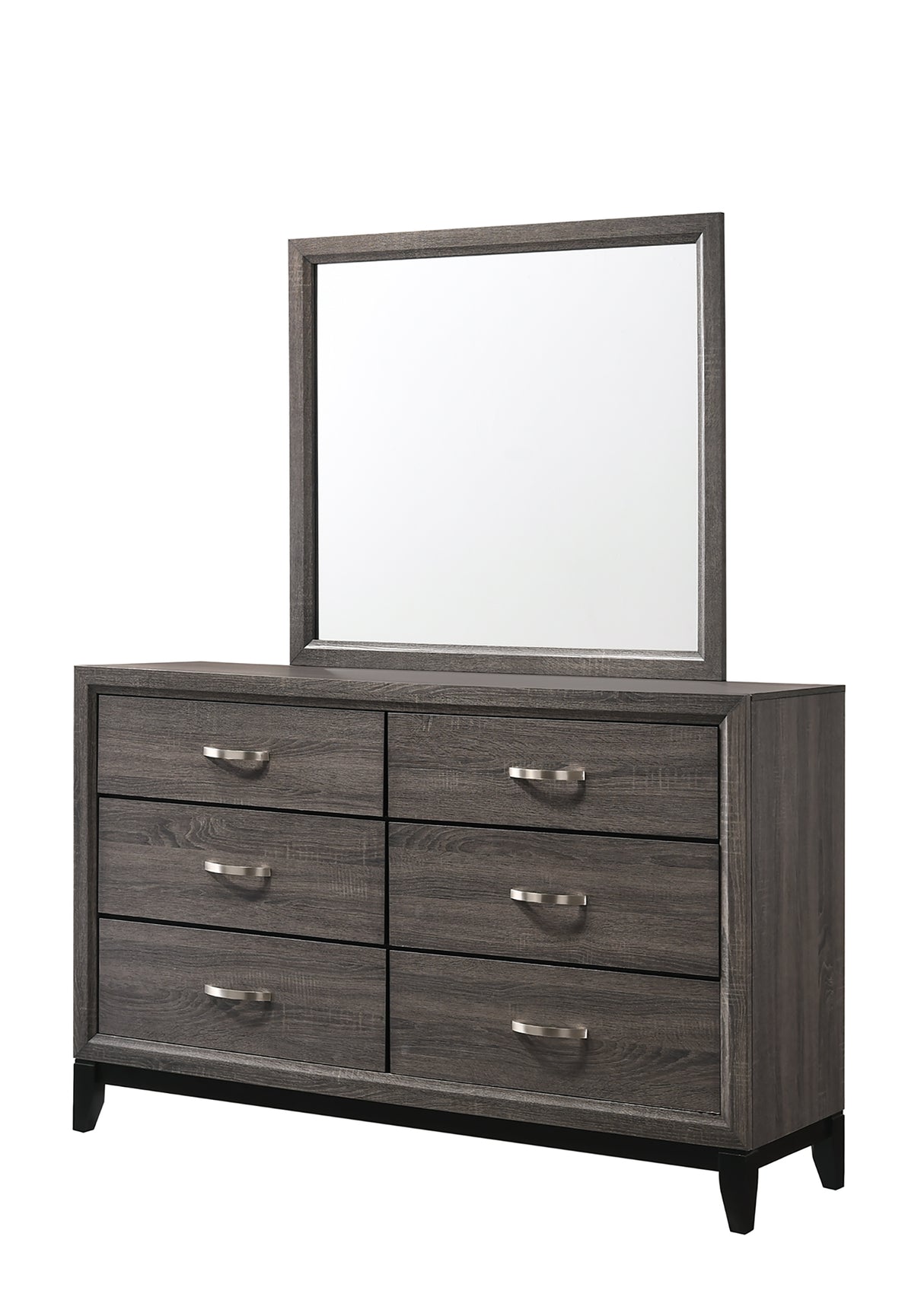 Akerson Grey Bedroom Group dresser and mirror