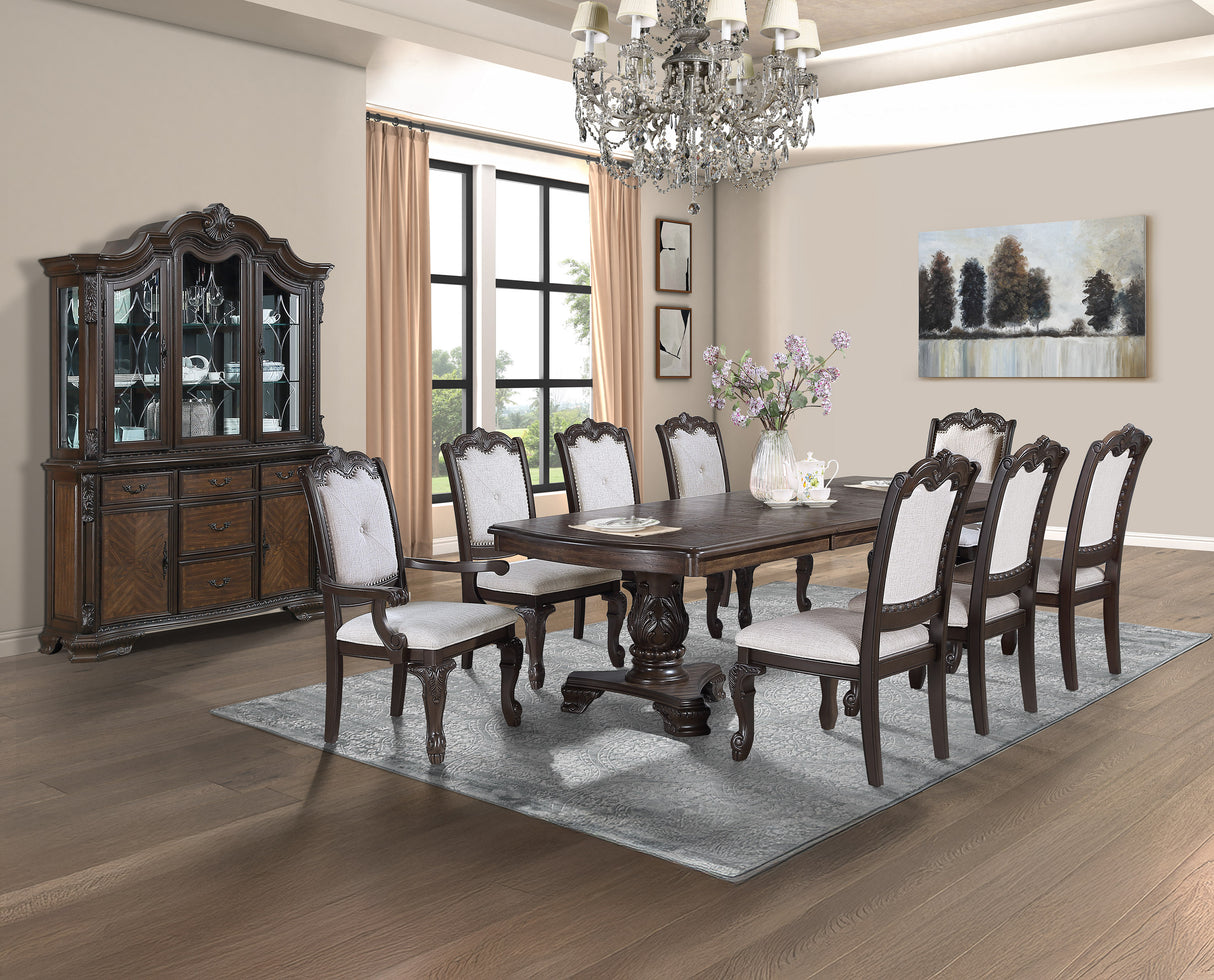 Kiera Dining Set-Coffee Brown