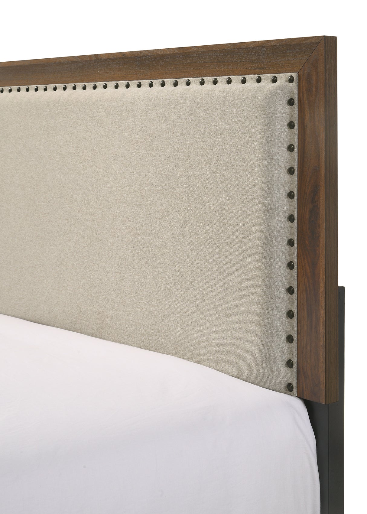 Millie Upholstered Bed Group Brown Queen bed
