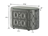 Voltare Fireplace/Tv Lift Bed Black nightstand