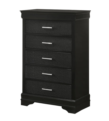 Amalia Black Bedroom Group chest