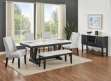Vance Faux Table/Wing Chairs,Bench