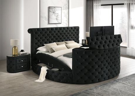 Voltare Fireplace/Tv Lift Bed Black