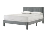 Lucia Bed Frame Light Gray Queen bed