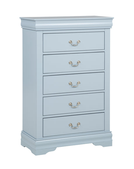 Louis Philip Blue Bedroom Group chest