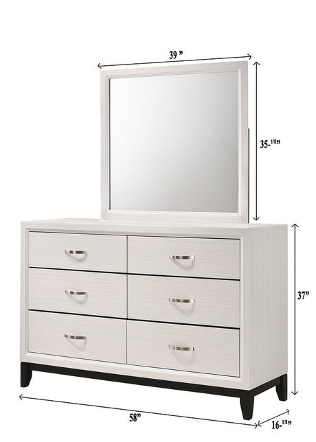 Akerson Mirror - Chalk