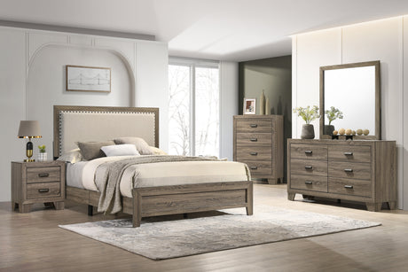 Millie Upholstered Bed Group Grey