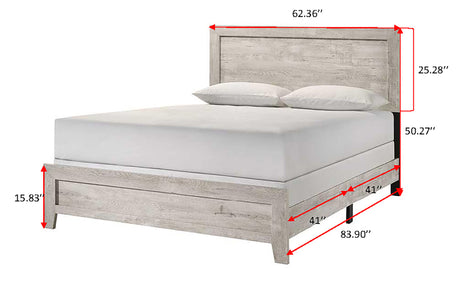 Millie Bedroom Group-White Queen bed