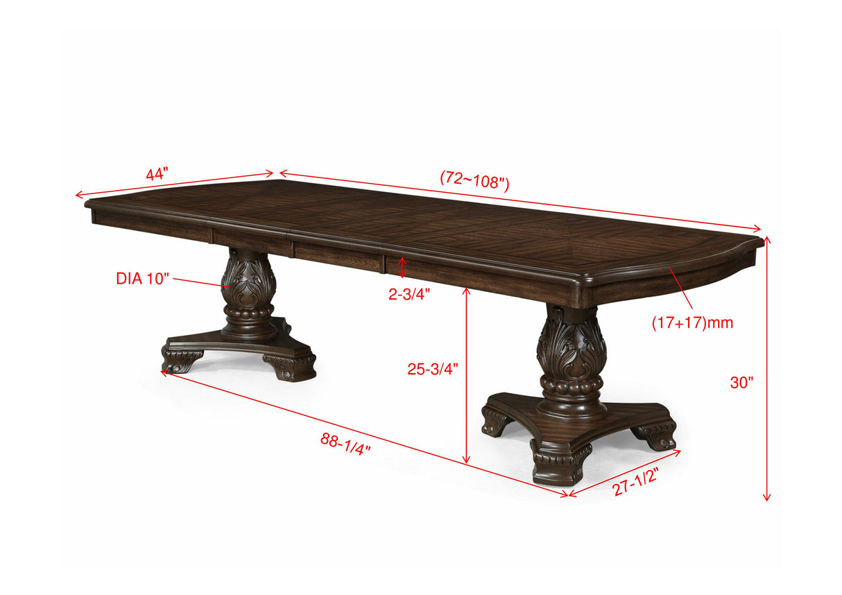 Kiera Dining Set-Coffee Brown