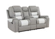 Harlow manual reclining loveseat with console, grey