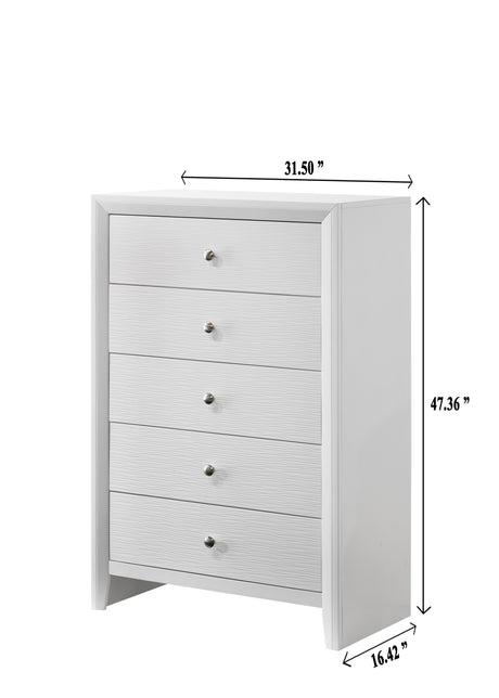 Evan White Bedroom Group chest
