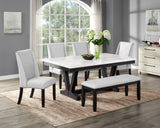 Varley Marble Table/Wing Chairs,Bench