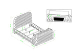 Natalia Bed - Grey