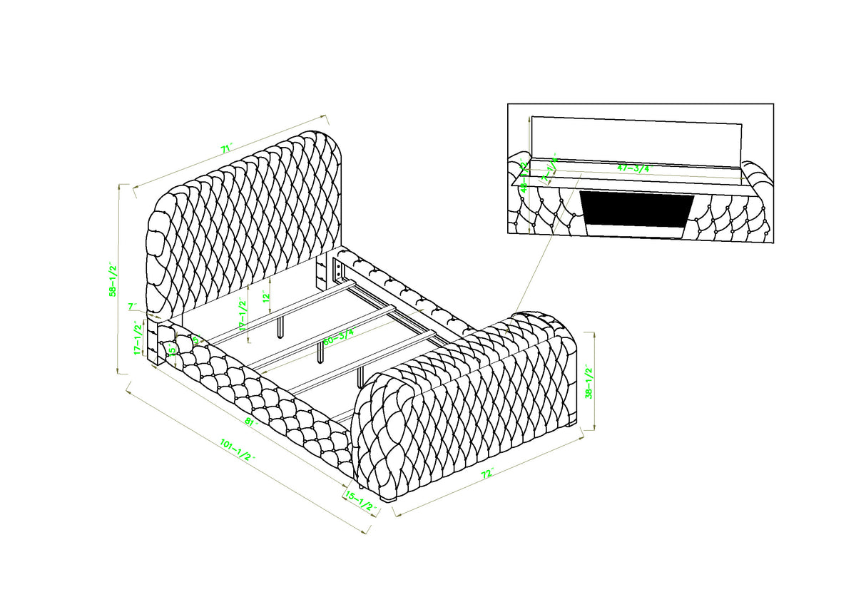 Natalia Bed - Black