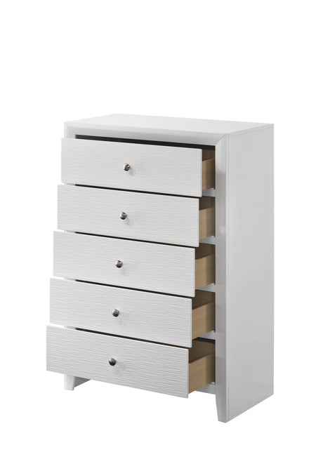 Denker-Evan White Bedroom Group chest