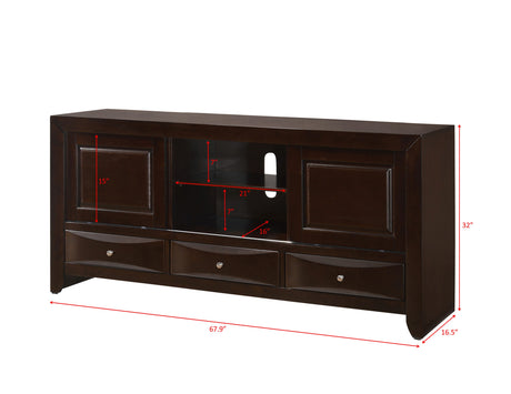 Emily Tv Stand Dark Cherry