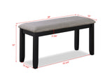Paige 6pk Dining Set with Bench L.Grey