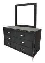 Lucinda Bedroom Group Black dresser and mirror