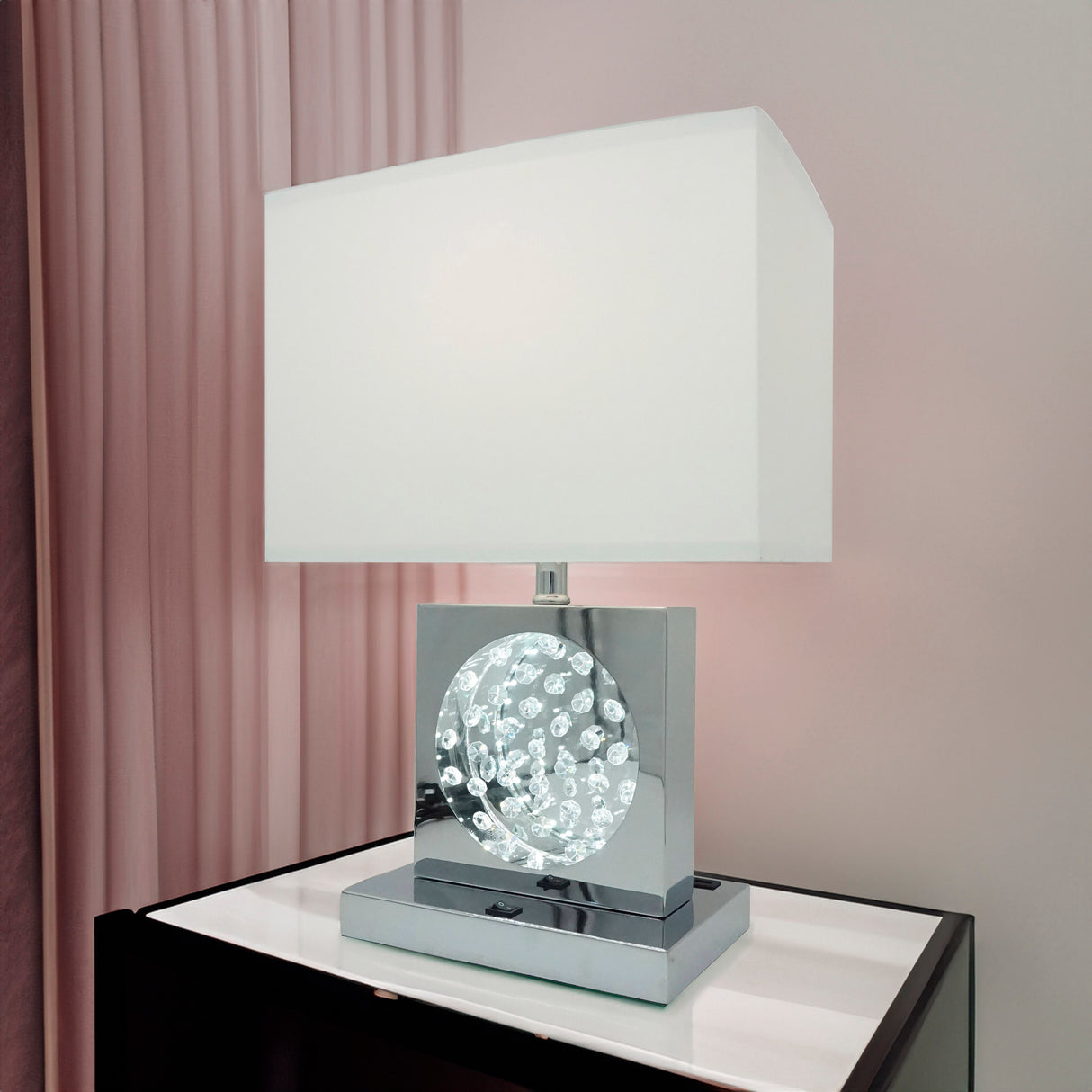 Table Lamp Chrome-Led Accent