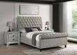 Kate Platform Bed L.Grey Tweed