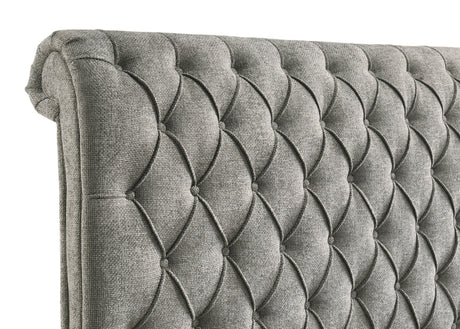 Kate Platform Bed L.Grey Tweed