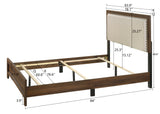 Millie Upholstered Bed Group Brown