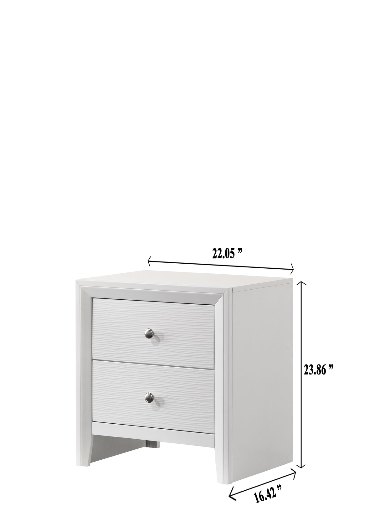 Denker-Evan White Bedroom Group nightstand