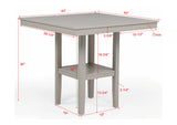 Lester 5-Piece Ctr Height Table Set Greige