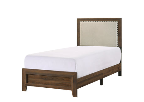 Millie Upholstered Bed Group Brown